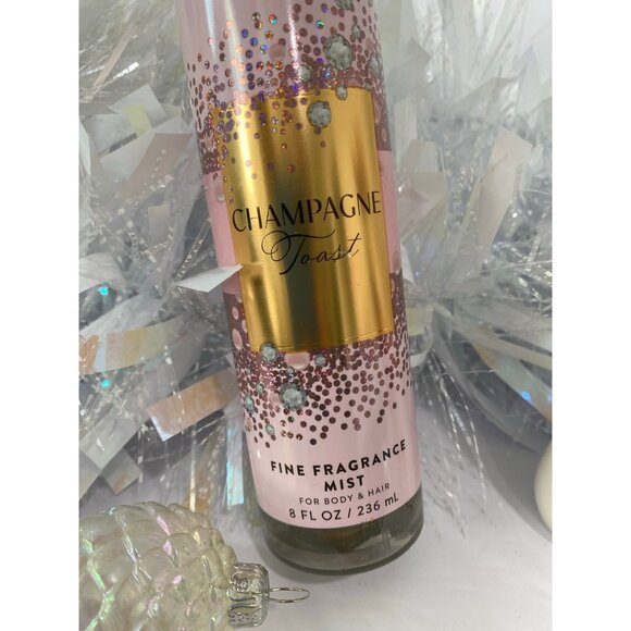 Bath & Body Works Holiday Christmas “Champagne Toast” New 3 Pc Set - Picture 5 of 12